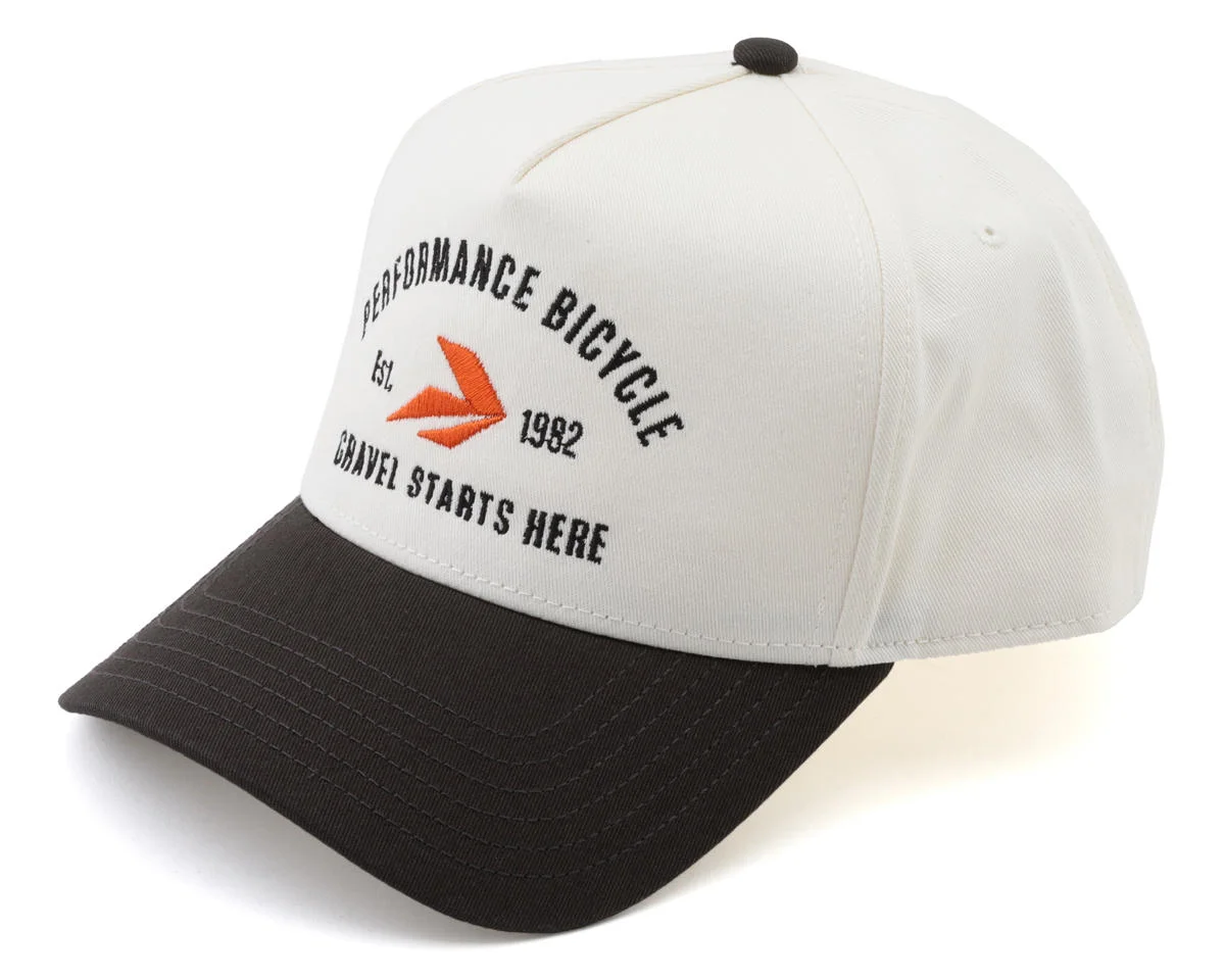 Performance Bicycle Gravel Starts Here Hat (White/Grey) (Universal Adult)